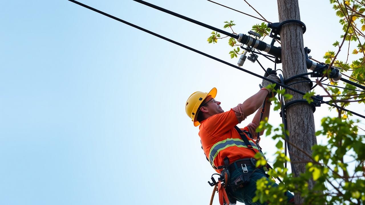 Who to call to trim trees around power lines?