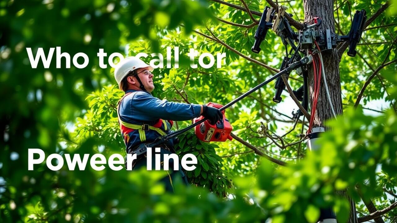 Who to call to trim trees around power lines?