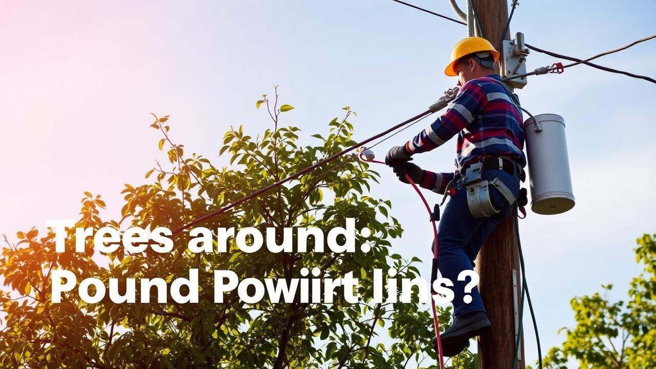 Who to call to trim trees around power lines?