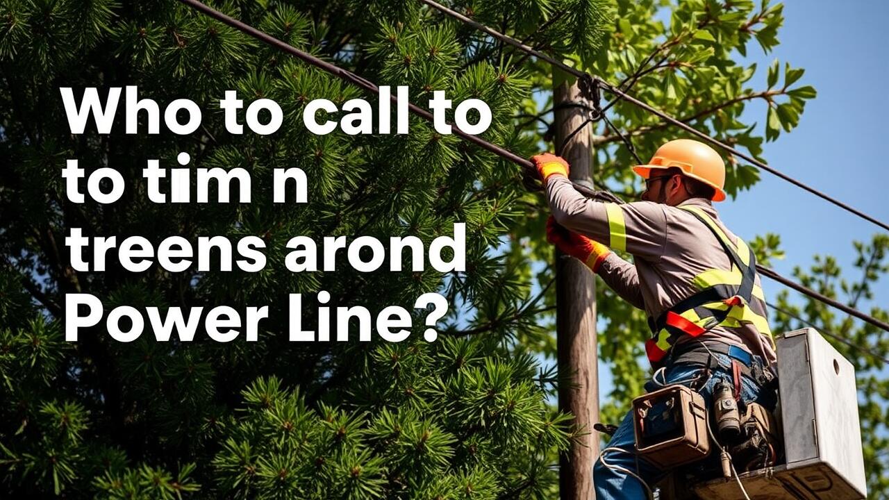 Who to call to trim trees around power lines?