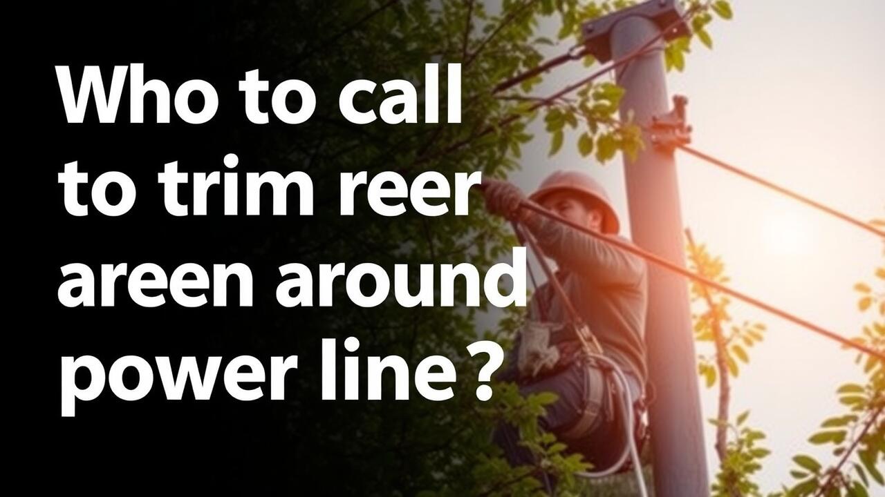 Who to call to trim trees around power lines?