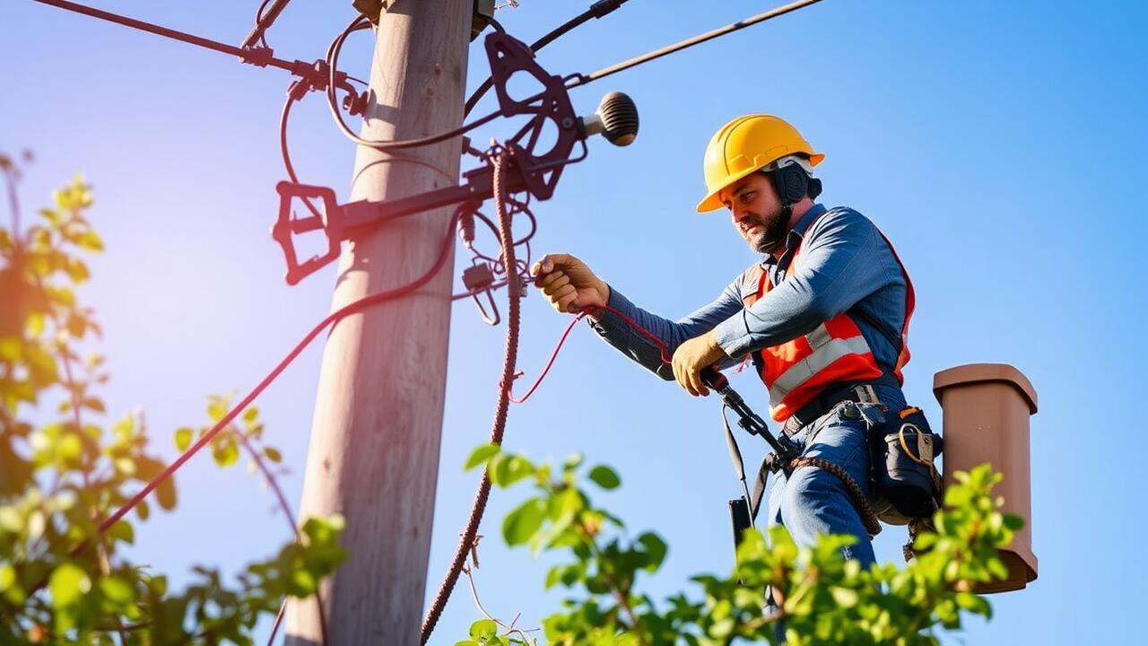 Who to call to trim trees around power lines?