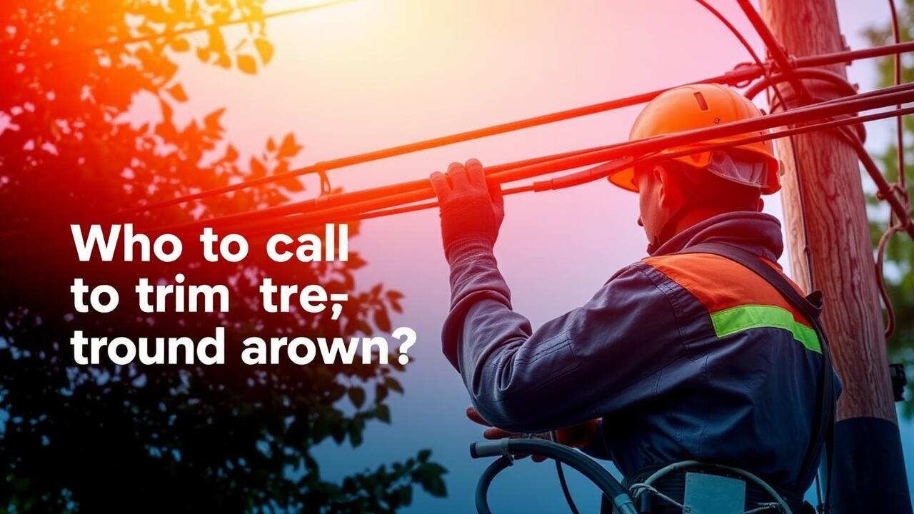 Who to call to trim trees around power lines?