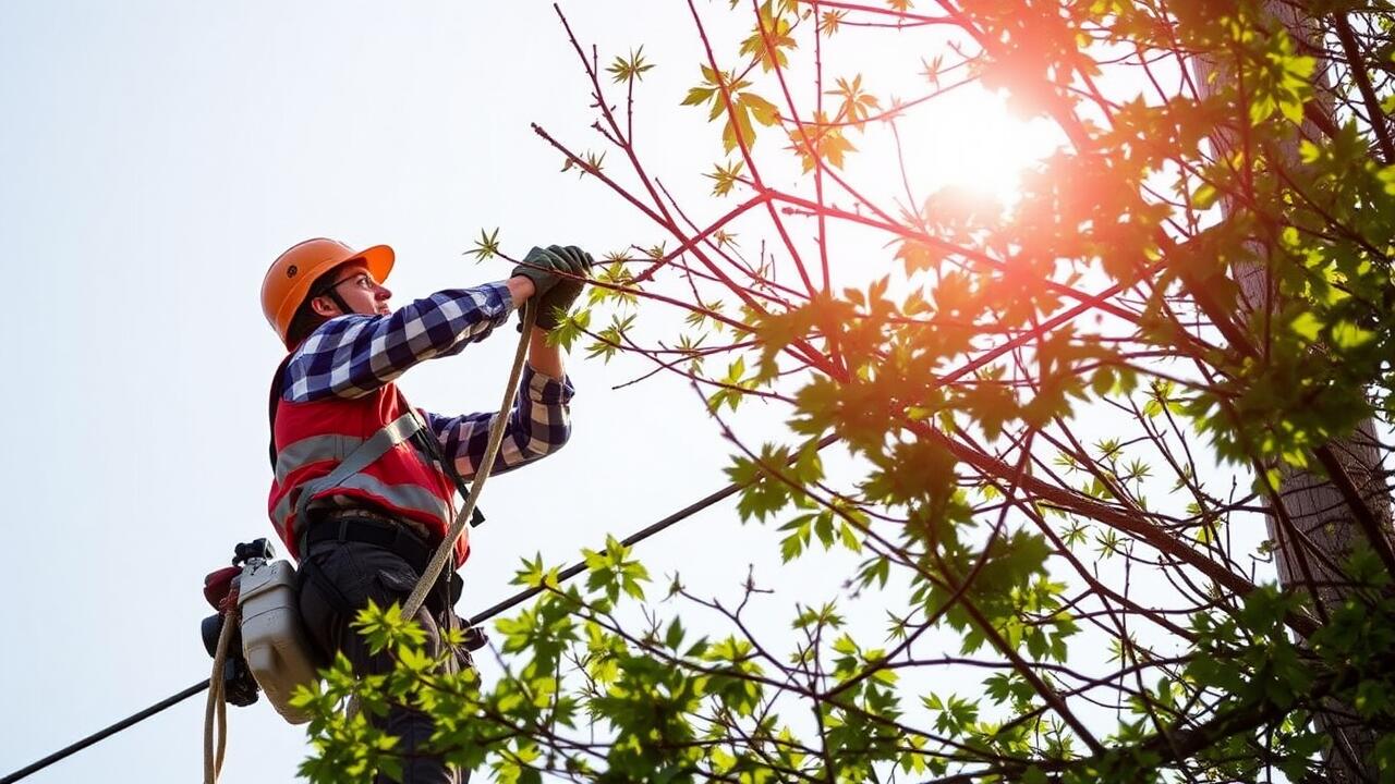 Who to call to trim trees around power lines?