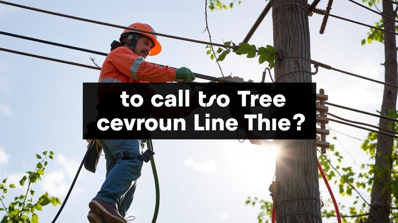 Who to call to trim trees around power lines?