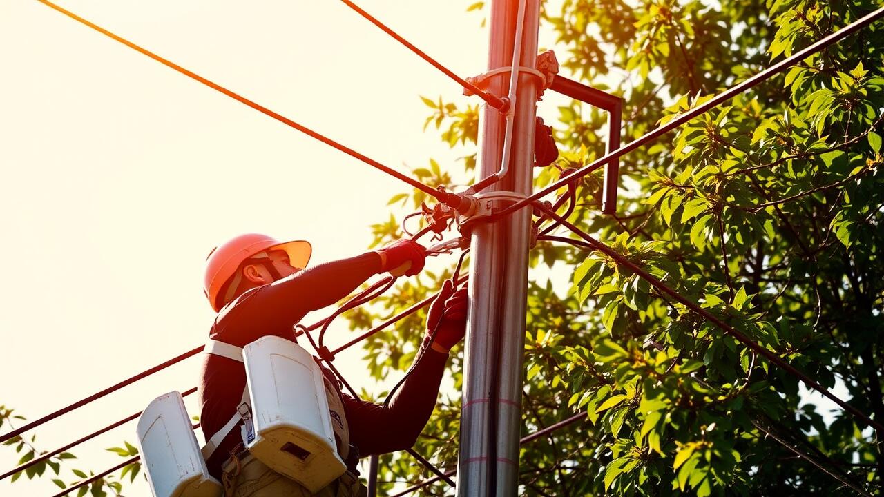 Who to call to trim trees around power lines?