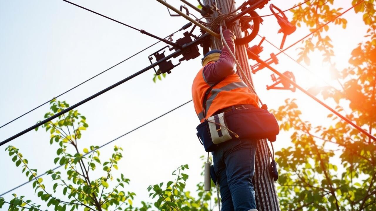 Who to call to trim trees around power lines?