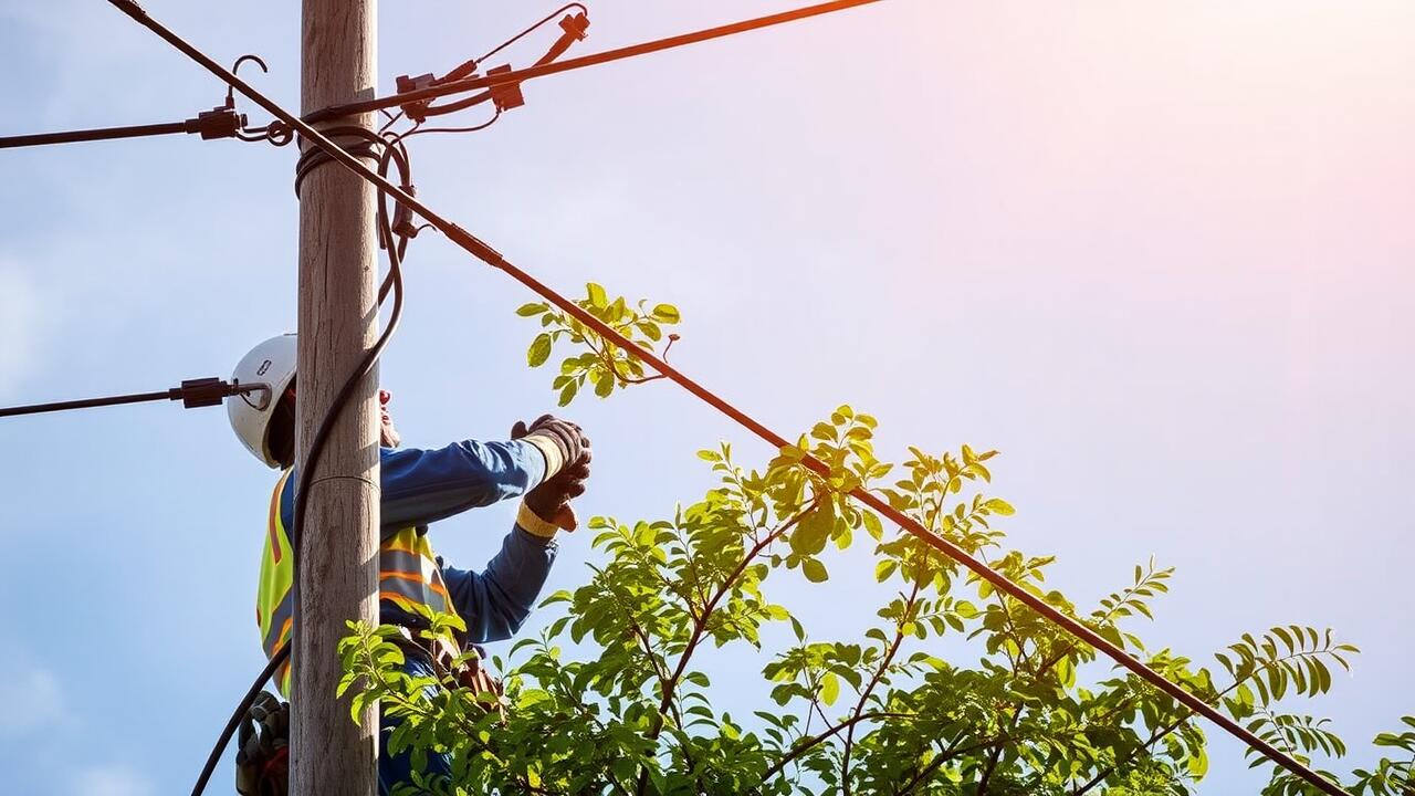 Who to call to trim trees around power lines?