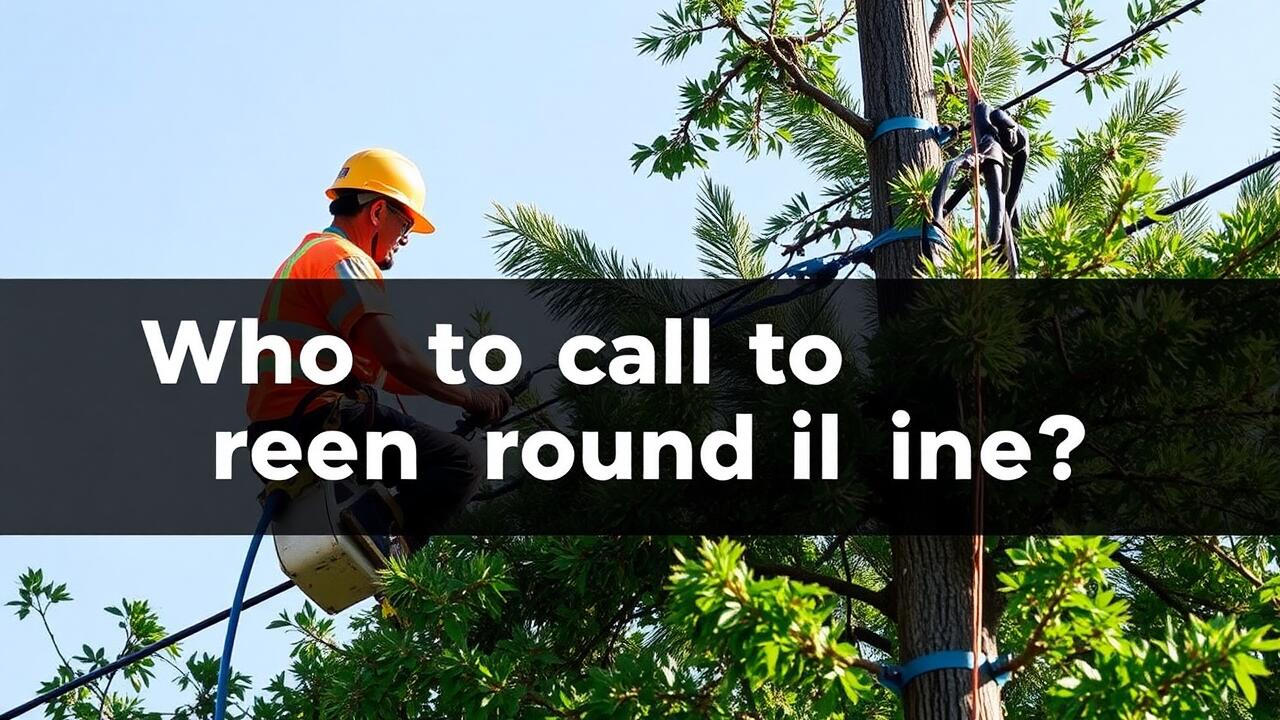 Who to call to trim trees around power lines?