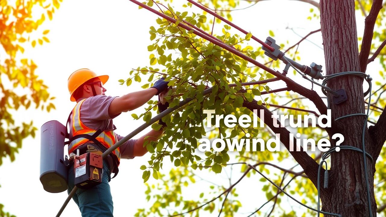 Who to call to trim trees around power lines?