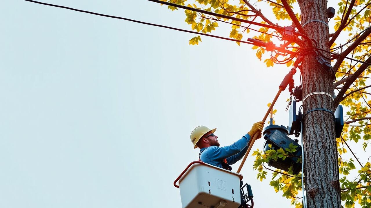 Who to call to trim trees around power lines?