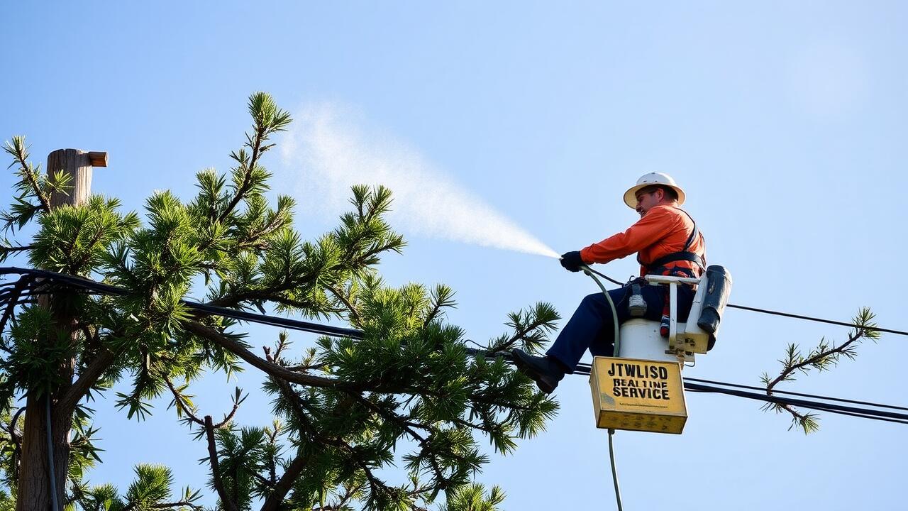 Who to call to trim trees around power lines?