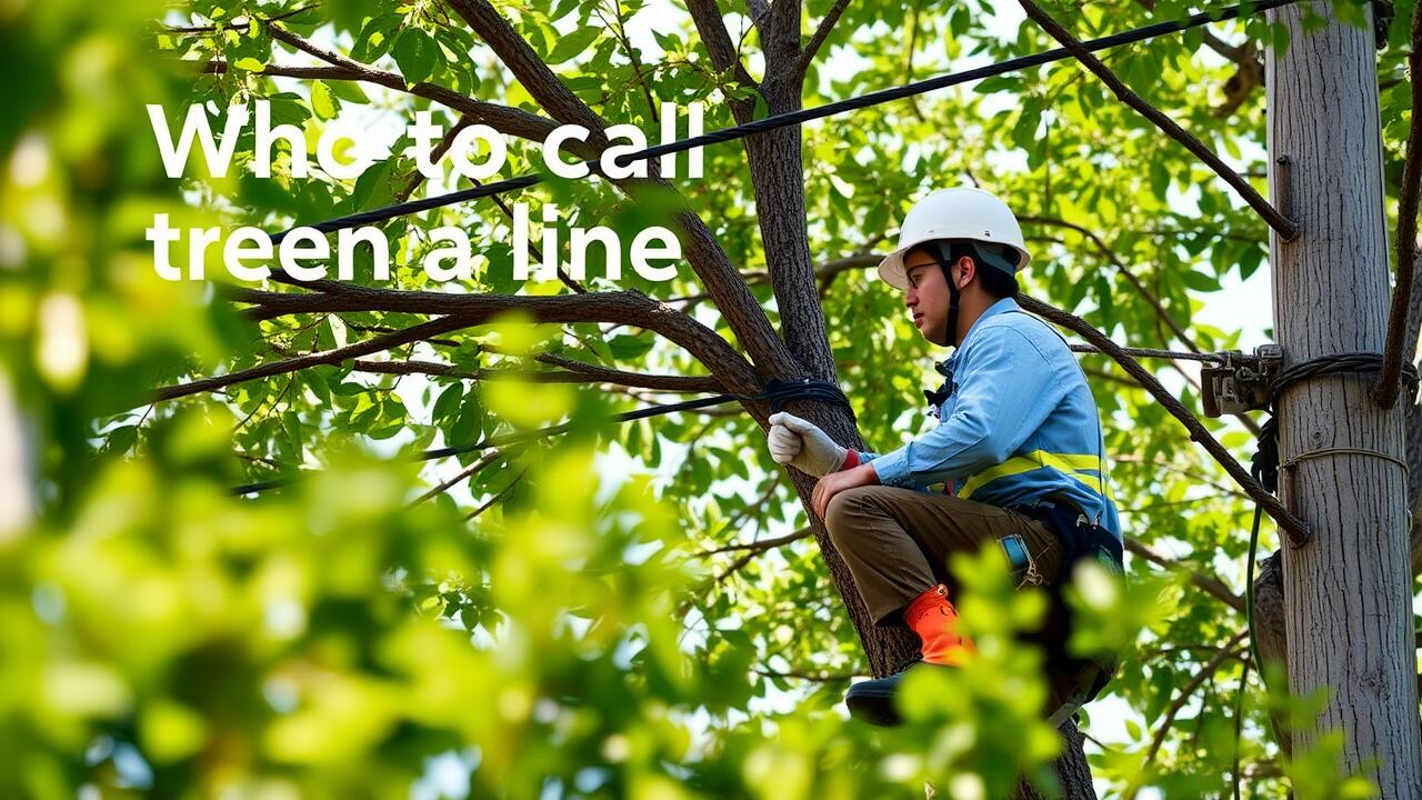 Who to call to trim trees around power lines?